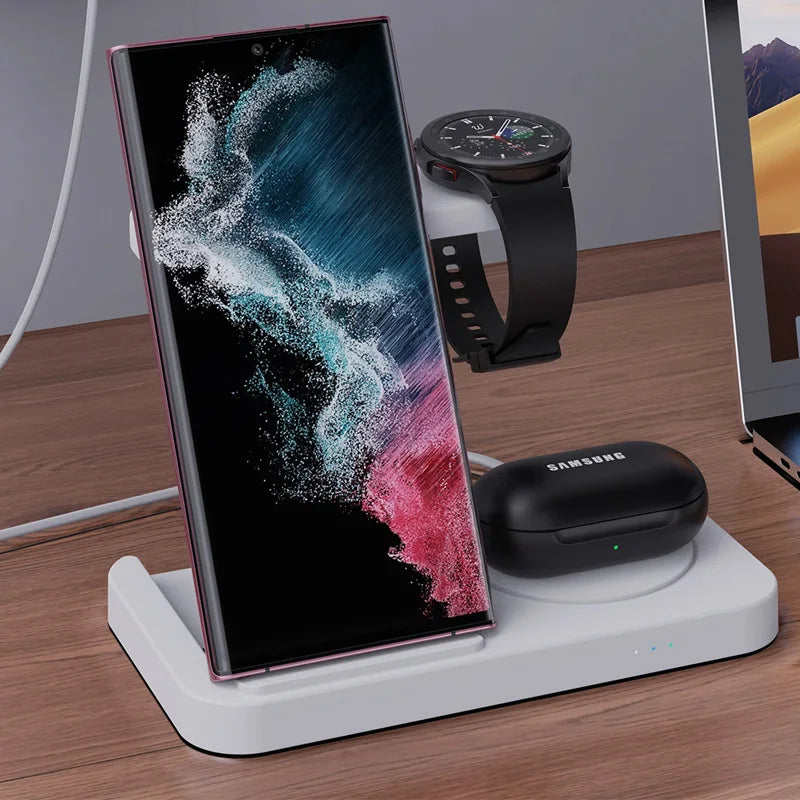 4 in 1 Wireless Fast Charger + USB Outlet
