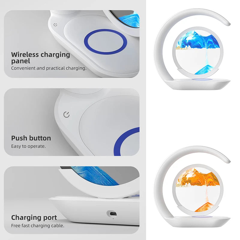 ArtGlow 3-in-1 Wireless Charger Lamp