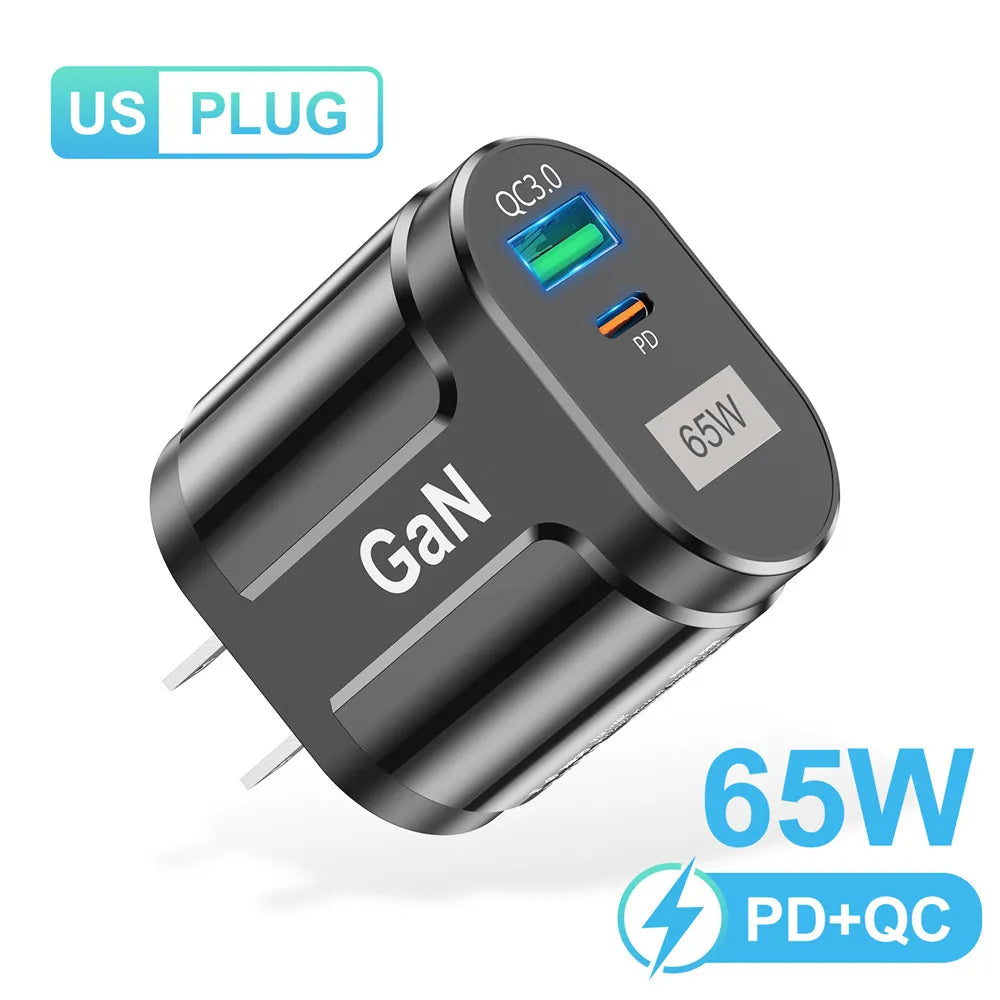 65w Fast Charger AU EU US UK Plug