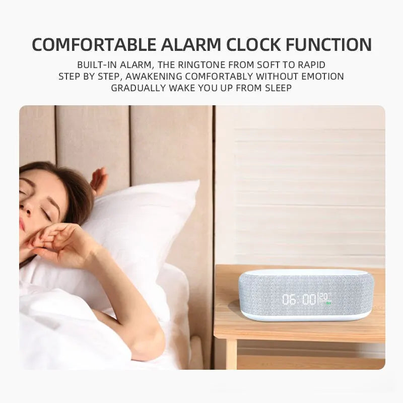 Wireless Charging Dock Station with Alarm Clock & Night Light